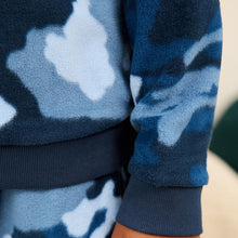 Load image into Gallery viewer, Navy Camouflage Single Soft Touch Fleece With Elastane (4-12yrs)
