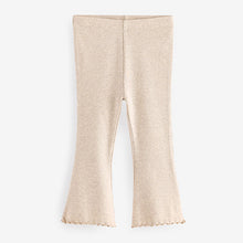 Load image into Gallery viewer, Oatmeal Cream Rib Flare Leggings (3mths-6yrs)