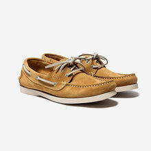 Load image into Gallery viewer, PHENIS Men's Boat Shoes Yellow Suede Leather