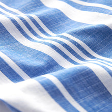Load image into Gallery viewer, Blue/White Stripe Short Sleeve Cotton Shirt