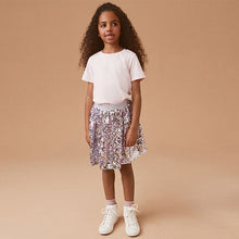 Load image into Gallery viewer, Pink/Purple Sequin Skirt (3-12yrs)