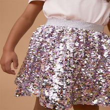 Load image into Gallery viewer, Pink/Purple Sequin Skirt (3-12yrs)