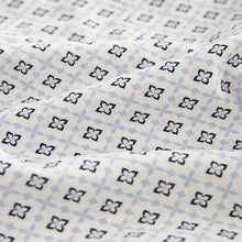 Load image into Gallery viewer, White 100% Cotton Linen Blend Printed Short Sleeve Oxford Shirt