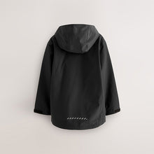 Load image into Gallery viewer, Black Waterproof Fleece Hooded Lined Jacket (3-12yrs)