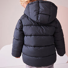 Load image into Gallery viewer, Charcoal Grey Shower Resistant Padded Puffer Coat (3mths-6yrs)