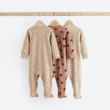 Load image into Gallery viewer, Neutral Baby 100% Cotton Sleepsuits 3 Pack (0mths-2yrs)