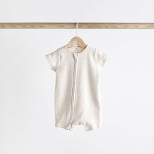 Load image into Gallery viewer, Neutral 3 Pack Two Way Zip Baby 100% Cotton Rompers (0mths-12mth)