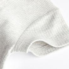 Load image into Gallery viewer, Neutral 3 Pack Two Way Zip Baby 100% Cotton Rompers (0mths-12mth)