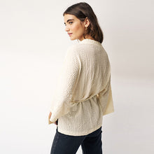 Load image into Gallery viewer, White Long Sleeve Textured Tunic