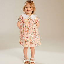 Load image into Gallery viewer, Pink Short Sleeve Collar Dress