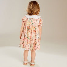 Load image into Gallery viewer, Pink Short Sleeve Collar Dress