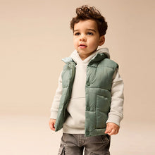 Load image into Gallery viewer, Sage Green Padded Gilet (3mths-6yrs)