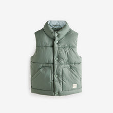 Load image into Gallery viewer, Sage Green Padded Gilet (3mths-6yrs)