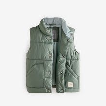 Load image into Gallery viewer, Sage Green Padded Gilet (3mths-6yrs)