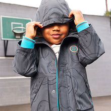 Load image into Gallery viewer, Black Fleece Lined Waterproof Coat