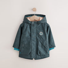 Load image into Gallery viewer, Black Fleece Lined Waterproof Coat