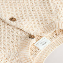 Load image into Gallery viewer, Ecru Knitted Embroidered Cardigan (0-18mths)