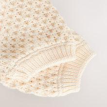 Load image into Gallery viewer, Ecru Knitted Embroidered Cardigan (0-18mths)