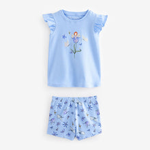 Load image into Gallery viewer, Blue/White Short Pyjamas 3 Pack