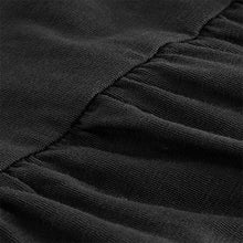 Load image into Gallery viewer, Black 100% Cotton Short Sleeve Empire T-Shirt (3mths-6yrs)