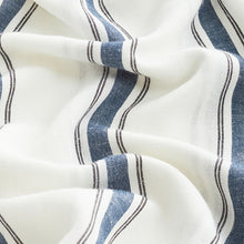 Load image into Gallery viewer, White/Blue Oversized Cover Up Kaftan With Linen