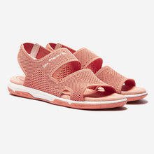 Load image into Gallery viewer, JAZKNIT Women's sandals knitted pink recycled textile