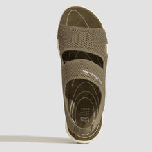 Load image into Gallery viewer, JAZKNIT Women's sandals knitted khaki recycled textile