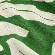 Load image into Gallery viewer, Green Print Short Sleeve Ruched Front Textured T-Shirt