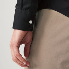 Load image into Gallery viewer, Black Regular Fit Button Down Easy Iron Oxford Shirt