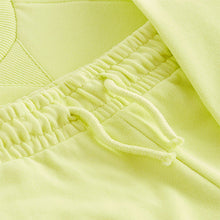 Load image into Gallery viewer, Light Yellow Oversized Crew Neck Sweatshirt and Shorts Set