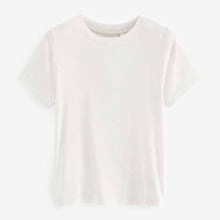 Load image into Gallery viewer, Ecru Soft Touch Ribbed Short Sleeve T-Shirt with TENCEL™ Lyocell