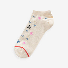 Load image into Gallery viewer, Oatmeal Animal Sparkle Trainers Socks 5 Pack