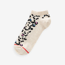 Load image into Gallery viewer, Oatmeal Animal Sparkle Trainers Socks 5 Pack