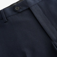Load image into Gallery viewer, Navy Blue Slim Fit Textured Suit Trousers