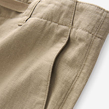 Load image into Gallery viewer, Stone Natural Linen Viscose Drawstring Trousers