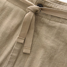 Load image into Gallery viewer, Stone Natural Linen Viscose Drawstring Trousers
