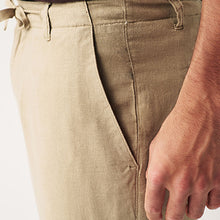 Load image into Gallery viewer, Stone Natural Linen Viscose Drawstring Trousers