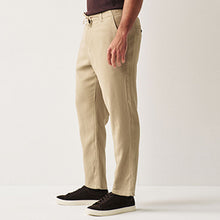 Load image into Gallery viewer, Stone Natural Linen Viscose Drawstring Trousers