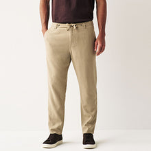 Load image into Gallery viewer, Stone Natural Linen Viscose Drawstring Trousers
