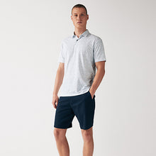 Load image into Gallery viewer, White Print Polo Shirt
