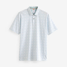 Load image into Gallery viewer, White Print Polo Shirt