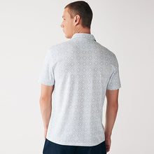 Load image into Gallery viewer, White Print Polo Shirt