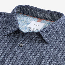 Load image into Gallery viewer, Navy Camera 100% Cotton Print Polo Shirt