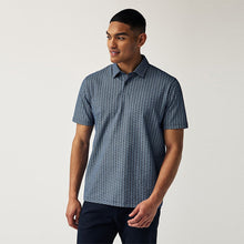 Load image into Gallery viewer, Navy Camera 100% Cotton Print Polo Shirt