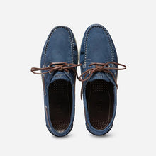 Load image into Gallery viewer, Shoes Boat Men Sole Grip Blue Leather