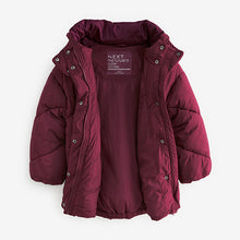 Load image into Gallery viewer, Burgundy Red Shower Resistant Padded Coat (3-12yrs)