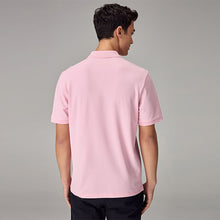 Load image into Gallery viewer, Pink Light Regular Fit Short Sleeve Pique Polo Shirt