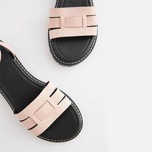 Load image into Gallery viewer, Pink Standard/Wide Fit Forever Comfort® Leather Cleated Sandals