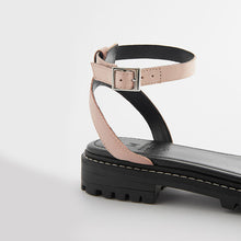 Load image into Gallery viewer, Pink Standard/Wide Fit Forever Comfort® Leather Cleated Sandals