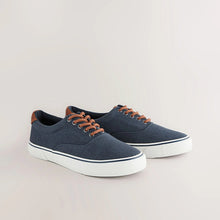 Load image into Gallery viewer, Navy Blue Classic Canvas Pumps